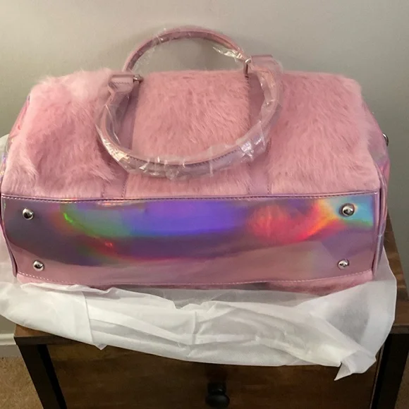 Dolls Kill Pink Furry Satchel - Picture 2 of 5
